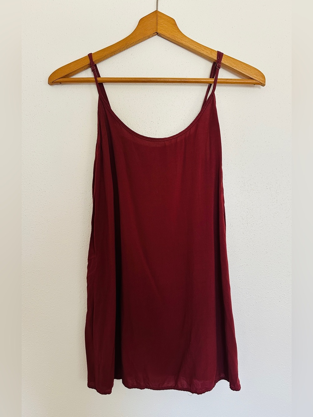 Free People Burgundy Flowy Knit Tank Top Maroon Cami Size S